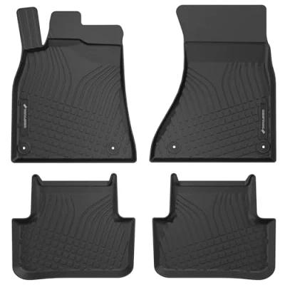 Abbildung von WALSER Premium Fussmatten Auto kompatibel mit Audi A4 B8/A4 Allroad B8 Avant 2007 2016, 100% passgenaue Gummimatten Made in EU, robuste Fußmatten Auto,