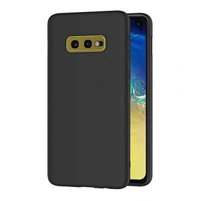 Abbildung von AICEK Compatible Samsung Galaxy S10e Hülle, Schwarz Silikon Schutzhülle Case TPU Bumper Handyhülle