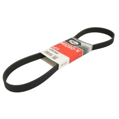 Abbildung von GATES 6PK1000 Keilrippenriemen 1000 6 Polyester, EPDM (Ethylen Propylen Dien Kautschuk) RoadMax Value Line PEUGEOT: 307 Schrägheck, 407 Limousine