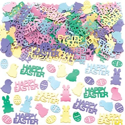 Abbildung von Baker Ross Pailletten „Ostern“ (pro Packung) für Kinder zum Basteln und Gestalten zu Ostern