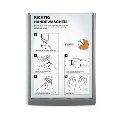 Abbildung von Durable Türschild Click Sign A4, zum Ankleben oder Anschrauben, graphit, 486737