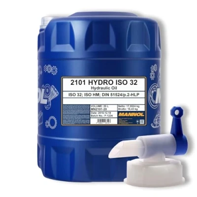 Abbildung von MANNOL 20L Hydro ISO32 Hydrauliköl Öl HLP 32 DIN 51524/2 VDMA 2431 + Auslaufhahn