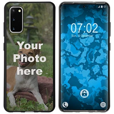 Abbildung von PhoneNatic Case kompatibel mit Galaxy S20 Personalisierte Handyhülle schwarz zum selbst gestalten eigenem Foto