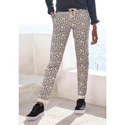 Abbildung von Lascana Leggings Hosen beigeschwarz, Damen, Größe: 32/34, Beige schwarz