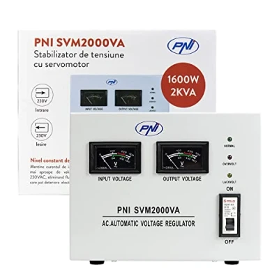 Abbildung von Spannungsregler PNI SVM2000VA Spannungsstabilisator mit Servomotor, 1600 W, 7,2 A, 230 V Ausgang,