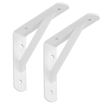Abbildung von SO TECH® Regalwange Regalkonsolen mit Querstrebe zur Stabilisierung, 150 x 125 30 mm, weiß, pulverbeschichtet