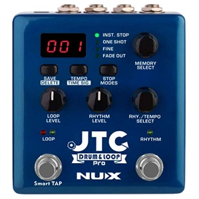 Abbildung von NUX JTC PRO Drum Loop Dual Switch Looper Pedal 6 Stunden Aufnahmezeit 24 Bit und 44,1 kHz Abtastrate