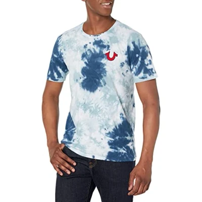 Abbildung von True Religion Herren Buddha Logo, kurzärmelig T Shirt, Ocean Waves, XX Large