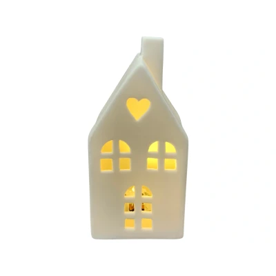 Abbildung von Exner CœuR LED Haus weiß 6,4x5,8x13,5cm
