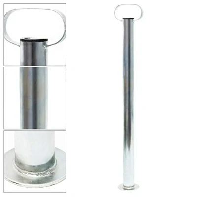 Abbildung von Wiltec Stützen für Anhänger 700 mm ø 48 Anhängerstützen mit Handgriff Abstellstützen Stützfuß