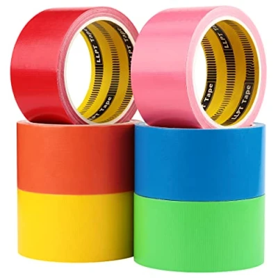 Abbildung von LLPT Klebeband Panzertape Gewebeklebeband 6 Premium Sortierte Farbpakete 5cm x 9m 11 Mil Duct Tape Inklusive Blau Rosa Gelb Grün Orange Rot (DT606)