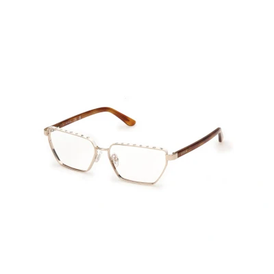 Abbildung von Guess Damen GU50123 032 Rahmen von BRILLEN Metall Gold Geometrisch Normal