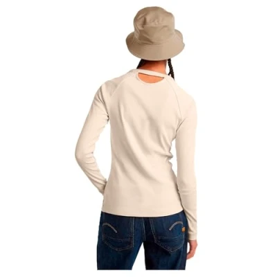 Abbildung von G Star SLIM Keyhole Langarmshirt, Damen, Größe: Large, Chalk
