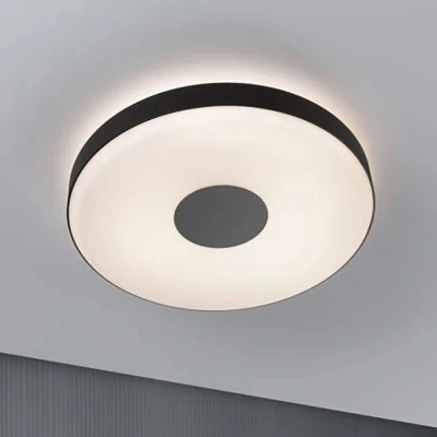 Abbildung von Paulmann 79518 LED Deckenleuchte Puric Pane 3 Step Dim 2700K 400lm / 2.600lm 230V 23W dimmbar Schwarz/Grau