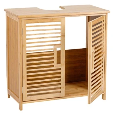 Abbildung von axentia Waschbeckenunterschrank &quot;Waschbeckenunterschrank, Bambus&quot;, Maße: ca. 60 x 58 30 cm