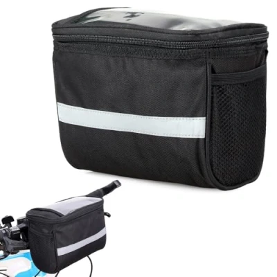 Abbildung von Verk Group Lenker Fahrradtasche für E Bike und Fahrrad Handyhalterung Zubehör Transparente Fahrradtaschen Ihren