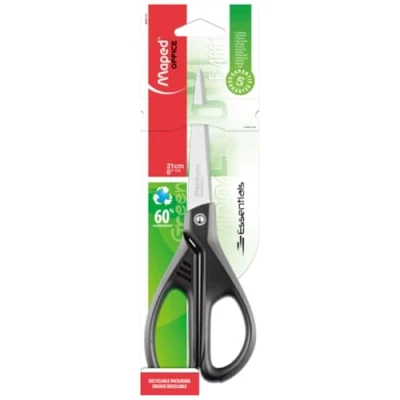 Abbildung von Maped M468110 Schere Essentials Greenlogic asymmetrisch, 21 cm, schwarz