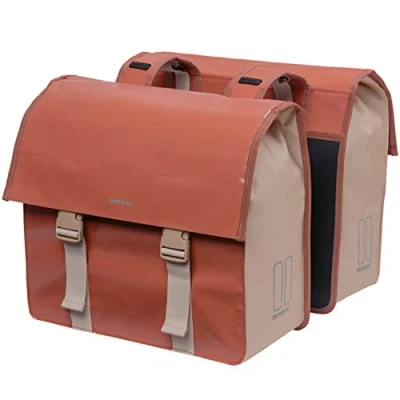 Abbildung von Doppelpacktasche Basil Urban Load 48 53 Liter 40 X 17 46 Cm Terra Red/rose