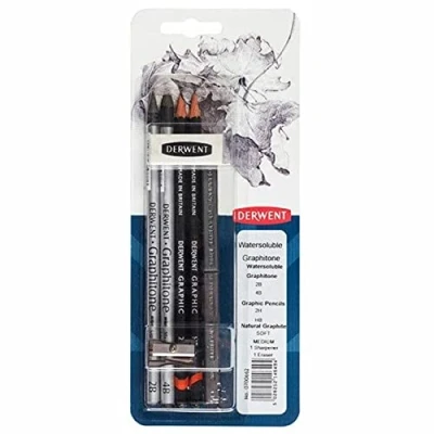 Abbildung von Derwent Graphitone Stifte wasservermalbar, Set in Klarsichtpackung