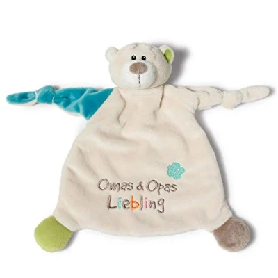 Abbildung von NICI Schmusetuch Bär ‚Omas &amp; Opas Liebling&#039; 25x25 cm Schnuffeltuch ab 0+ Monaten Kuscheltuch für Babys Kleinkinder Baby Kuscheltier / Mädchen Jungen 40040