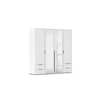 Abbildung von rauch Drehtürenschrank &quot;Kleiderschrank Schrank Garderobe Wäscheschrank NAGATA mit Spiegel&quot;, (in 3 verschiedenen Ausstattungen BASIC/CLASSIC/PREMIUM), und Schubladen sowie Stangengriffen TOPSELLER MADE IN GERMANY