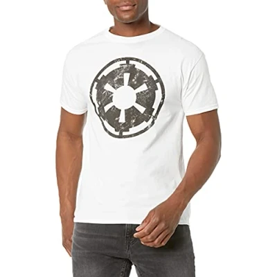 Abbildung von STAR WARS Herren Empire Emblem T Shirt, Weiss/opulenter Garten, Mittel