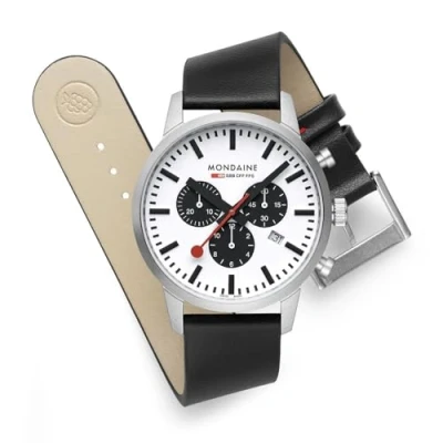 Abbildung von Mondaine Herren Analog Quarz Uhr mit Kunststoff Armband MSD.41410.LBV