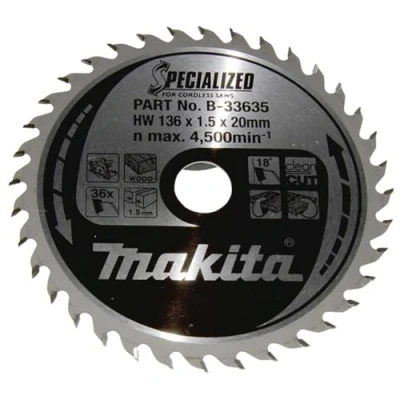 Abbildung von Makita B 33635 Specialized Sägeblatt 136x20mm, 36 Zähne, 136 x 20mm