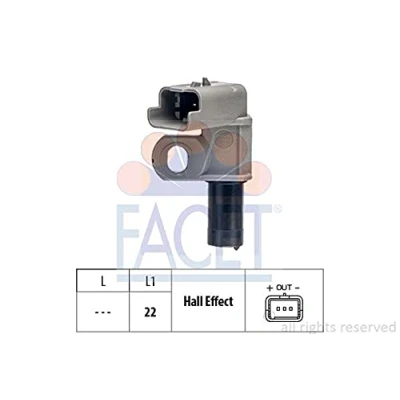 Abbildung von FACET 9.0460 Sensor, Nockenwellenposition Made in Italy OE Equivalent PEUGEOT: 206 Schrägheck, 307 207 CC, CITROËN: C4 I Schrägheck