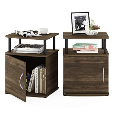 Abbildung von Furinno Frans Turn N Tube 3 Tier TV Stand for up to 46 Inch, White Oak