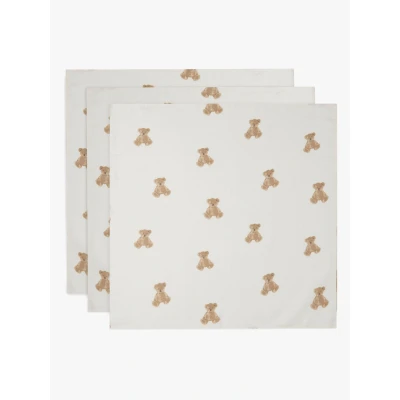 Abbildung von Jollein Musselintuch 3er Pack, Teddy Bear