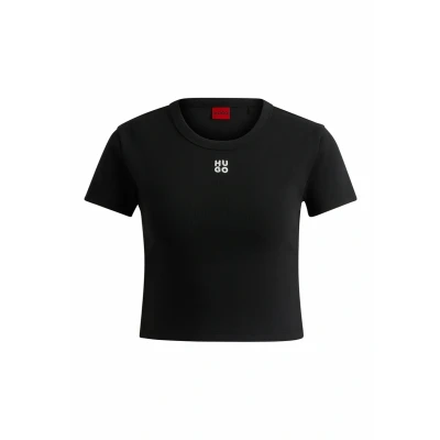 Abbildung von HUGO Delanor Tshirt basic, Damen, Größe: XS, Black one