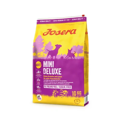 Abbildung von JOSERA MiniDeluxe (1 x 10 kg) Adult Mini Premium Trockenfutter für ausgewachsene Hunde Kleiner Rassen Lamm &amp; Süßkartoffel Kleine Kroketten extraverträglich weizenfrei 1er Pack