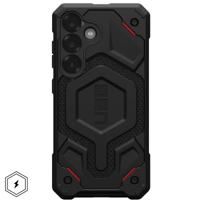 Abbildung von Samsung Galaxy S25 Hülle MagSafe Kunststoff UAG Hard Case/Backcover Handyhülle Schwarz Shockproof/Stoßfest