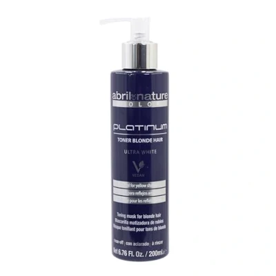 Abbildung von abril et nature Platinum Haarmaske Professionell Für Blonde, Aufgehellte, Strähnchen und/oder Graue Haare Violette Tönung Tschüss Gelböne Platin Ausstrahlung 200 ml