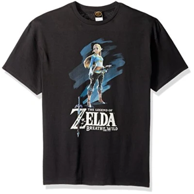 Abbildung von Nintendo Herren Paintzelda/Breath of The Wild Zelda Paint T Shirt, Schwarz, Klein