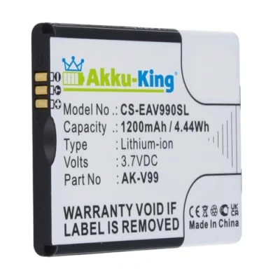 Abbildung von Akku kompatibel mit Emporia AK V99 Li Ion 1200mAh Select,