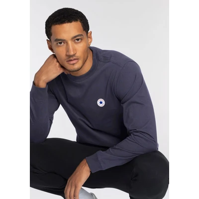 Abbildung von Converse Standard FIT CORE Chuck Patch CREW Unisex Sweatshirt, Größe: XS, Obsidian