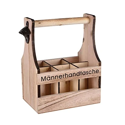 Abbildung von UNUS HOME Flaschenkorb Bierträger Flaschenhalter Biertasche Männerhandtasche