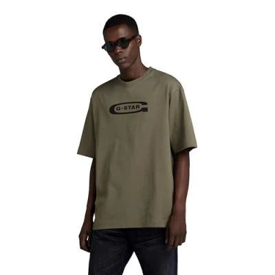Abbildung von G Star OLD School LOGO BOXY Tshirt print, Herren, Größe: Large, Turf