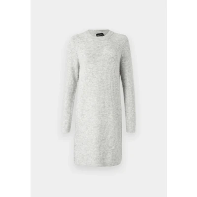 Abbildung von Pieces Pcellen Oneck Dress Strickkleid Light grey, Damen, Größe: Large, grey