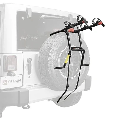 Abbildung von Allen Sports Unisex Erwachsene S302 Premier Ersatzreifen Gepäckträger für 2 Fahrräder, Mehrfarbig
