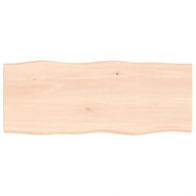 Abbildung von vidaXL Tischplatte, Holzplatte für Tisch Esstisch Couchtisch, Massivholzplatte Handgefertigt mit Baumkante, Ersatztischplatte, 100x40x(2 4) cm Massivholz Unbehandelt