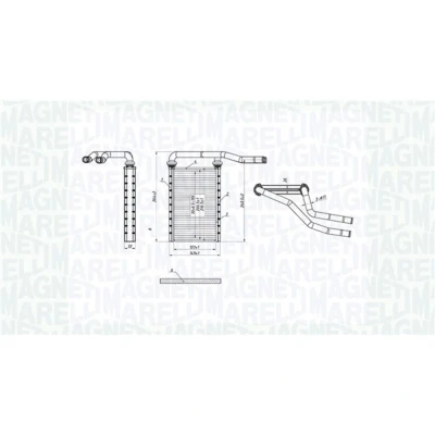 Abbildung von MAGNETI MARELLI 350218490000 Wärmetauscher SUZUKI: SWIFT 3, SX4 I Schrägheck, FIAT: Sedici