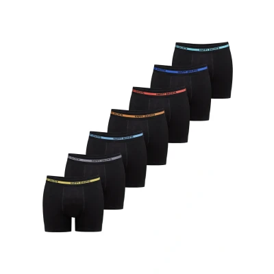 Abbildung von Happy Shorts 7 PACK Boxershorts, Herren, Größe: Medium, Schwarz