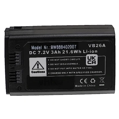 Abbildung von vhbw Akku kompatibel mit Godox V1, V1 C, F, N, O, S, V850III Blitzgerät, Kamera Blitz (3000mAh, 7,2V, Li Ion)