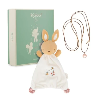 Abbildung von Kaloo Set Schmusetuch Hase + Bola Halskette Ideal als Geschenk für die Geburt Schwangerschaft Sanftheit und Harmonie ab der Geschenkbox K210012