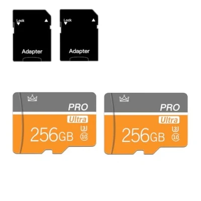 Abbildung von talebasic 256 GB Micro SD Card Class 10 Speicherkarte mit Adapter Fast Speed TF für Tablet/Handy/Kamera/Auto/Spielkonsole (2 Stück, GB)