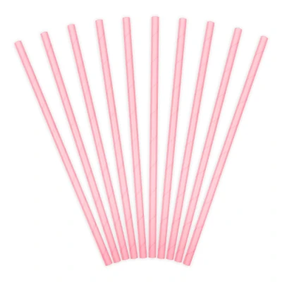 Abbildung von partydeco Trinkhalme, Papierstrohhalme 19cm rosa 10er Set