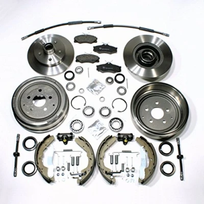 Abbildung von Bremsen komplett Set + Radlager Bremsschläuche vorne hinten